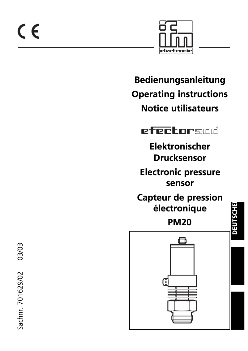Image de la première page du manuel de l'appareil PM2063