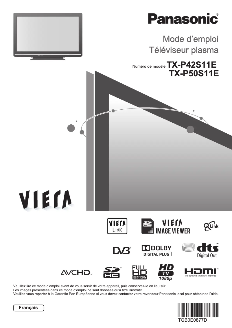 Imagen de la primera página del manual del dispositivo TX-P50S11E