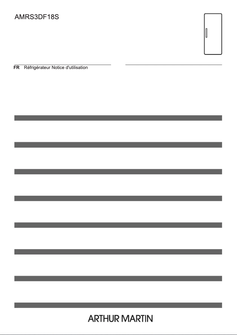 Page 1 de la notice Manuel utilisateur Electrolux AMRS3DF18S