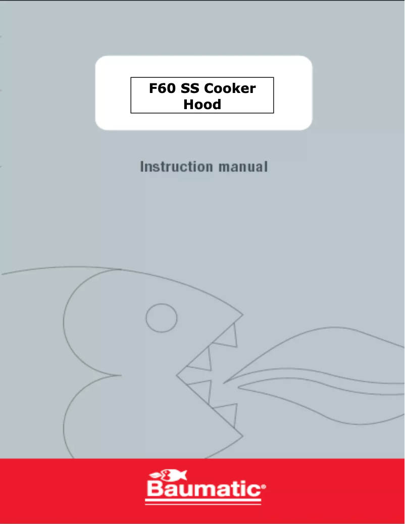 Page 1 de la notice Manuel utilisateur Baumatic F60 SS