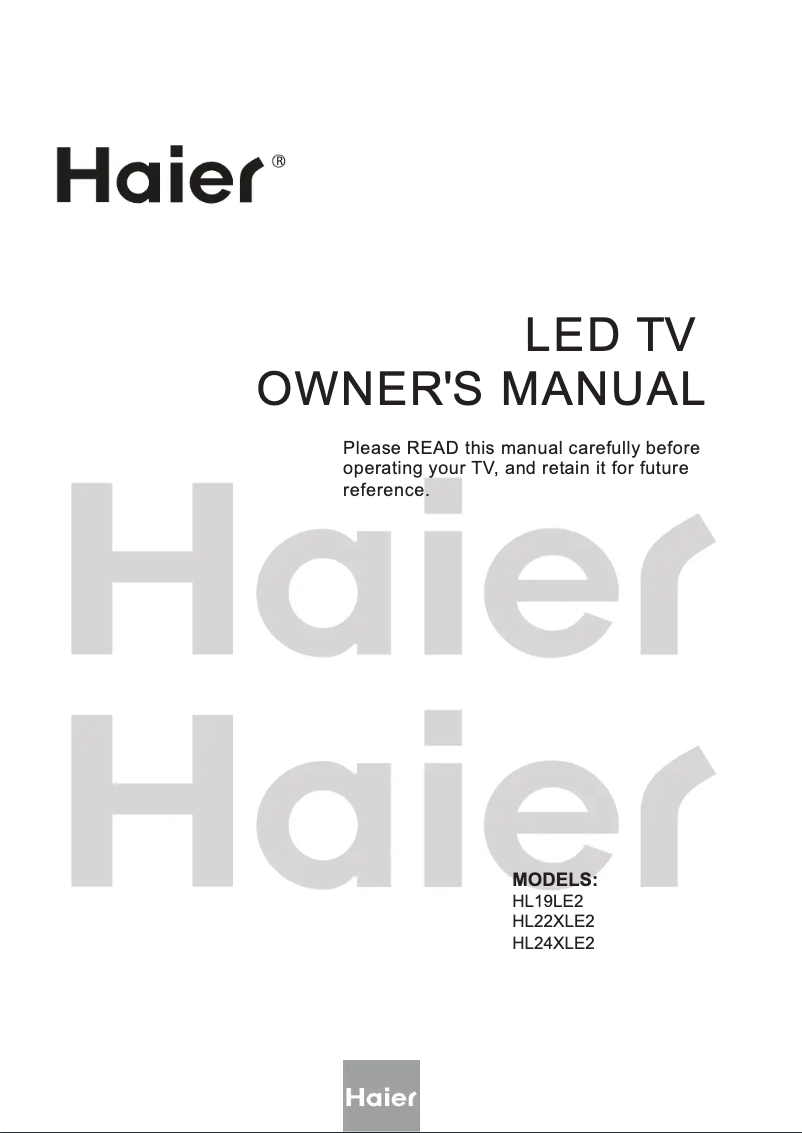 Page n°1 - Manuel utilisateur Haier HL24XLE2