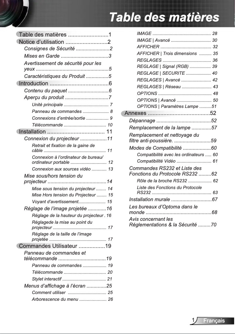Image de la première page du manuel de l'appareil EX665UT