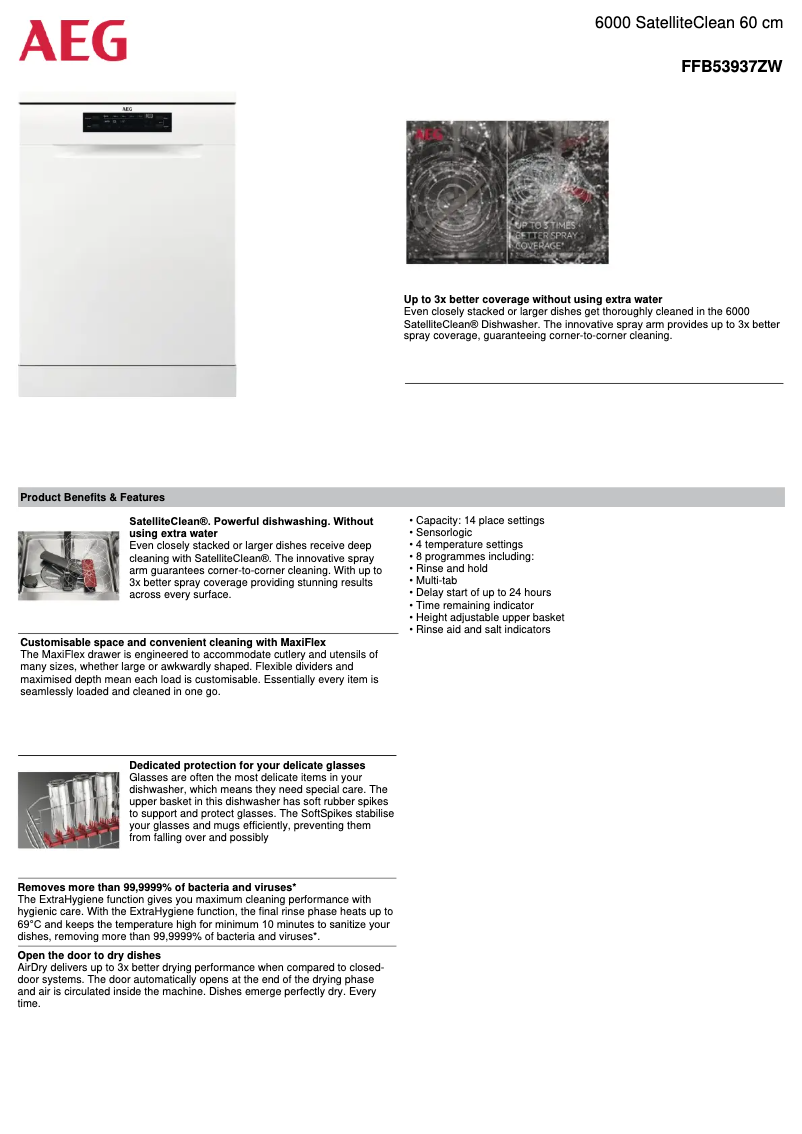 Página 1 del manual Ficha técnica AEG FFB53937ZW