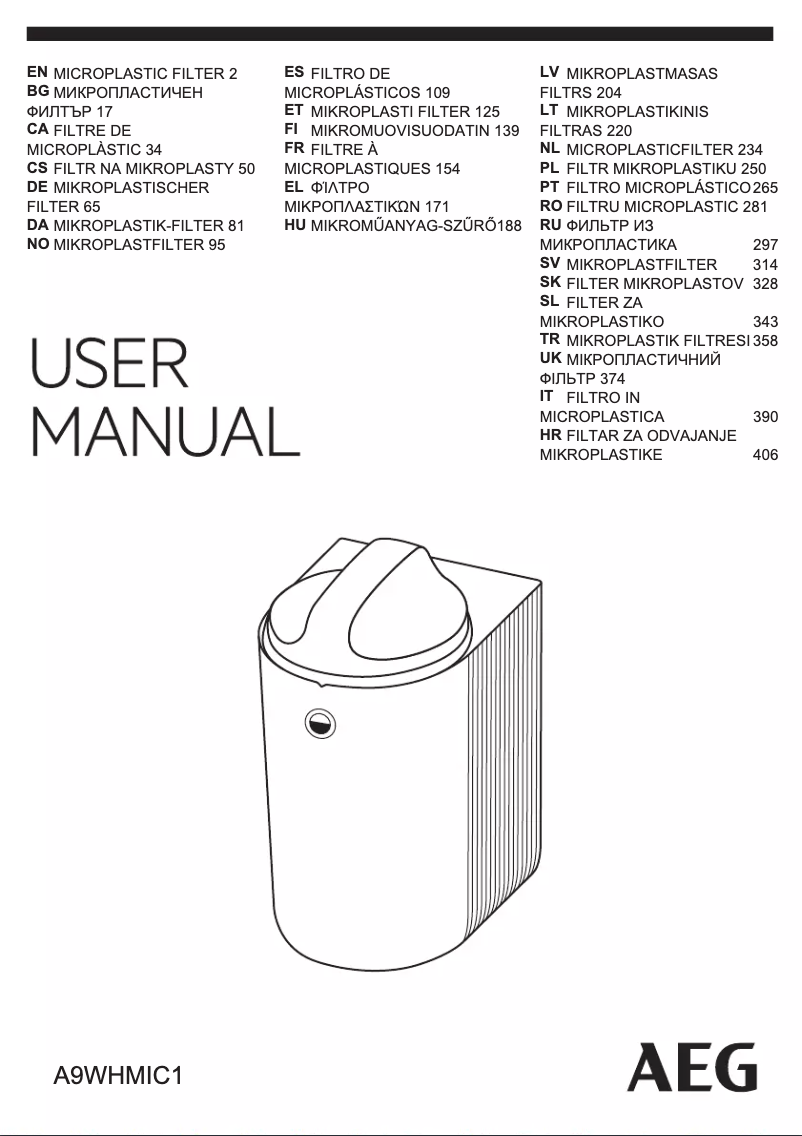 Página 1 del manual Manual de usuario AEG A9WHMIC1