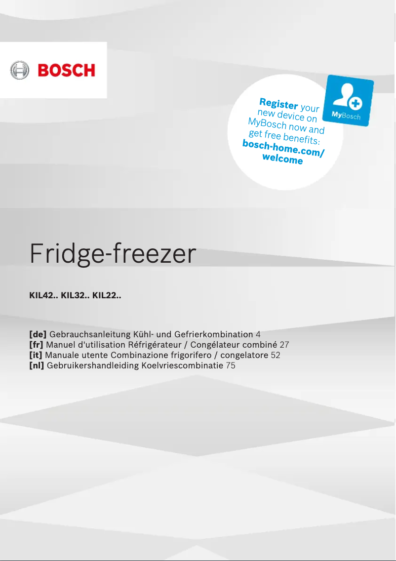 Page n°1 - Manuel utilisateur Bosch MKK088LE4A