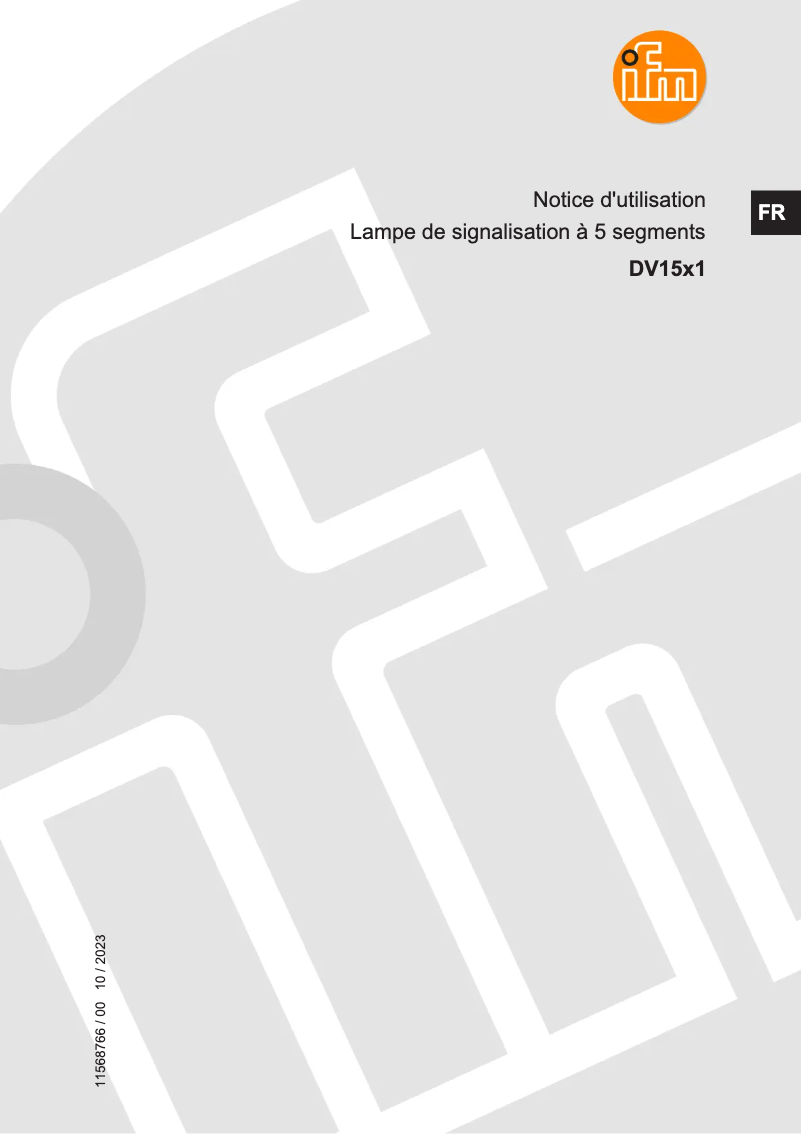 Page n°1 - Manuel utilisateur IFM DV1531