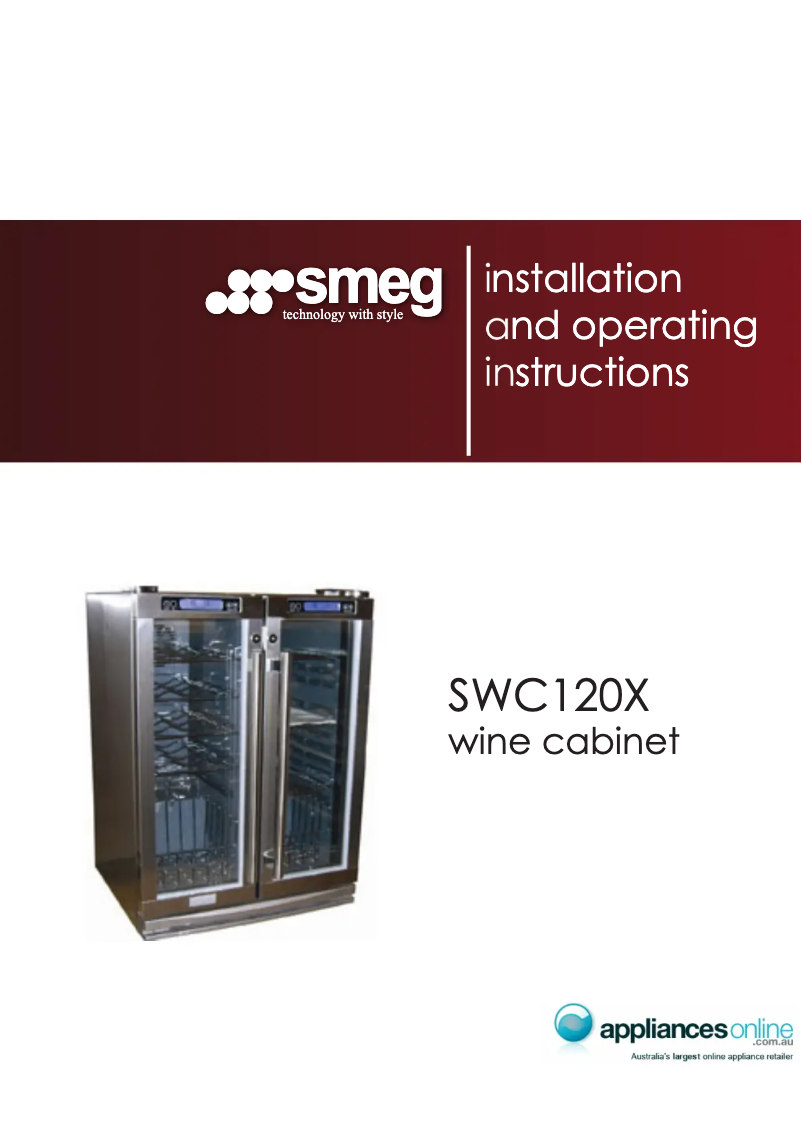 Página 1 del manual Manual de usuario Smeg SWC120X-1