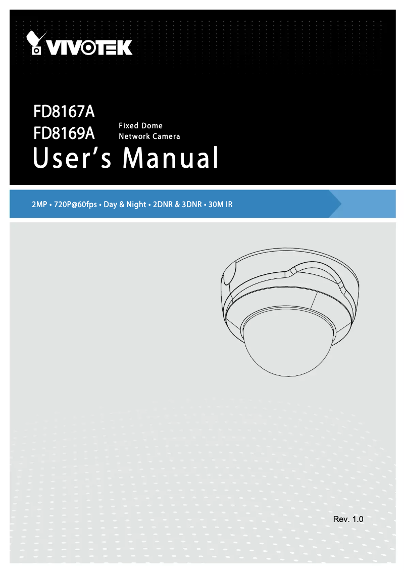Page n°1 - Manuel utilisateur Vivotek FD8169A