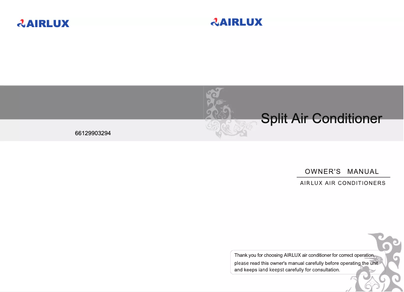 Page 1 de la notice Manuel utilisateur Airlux YPH-12H-S1