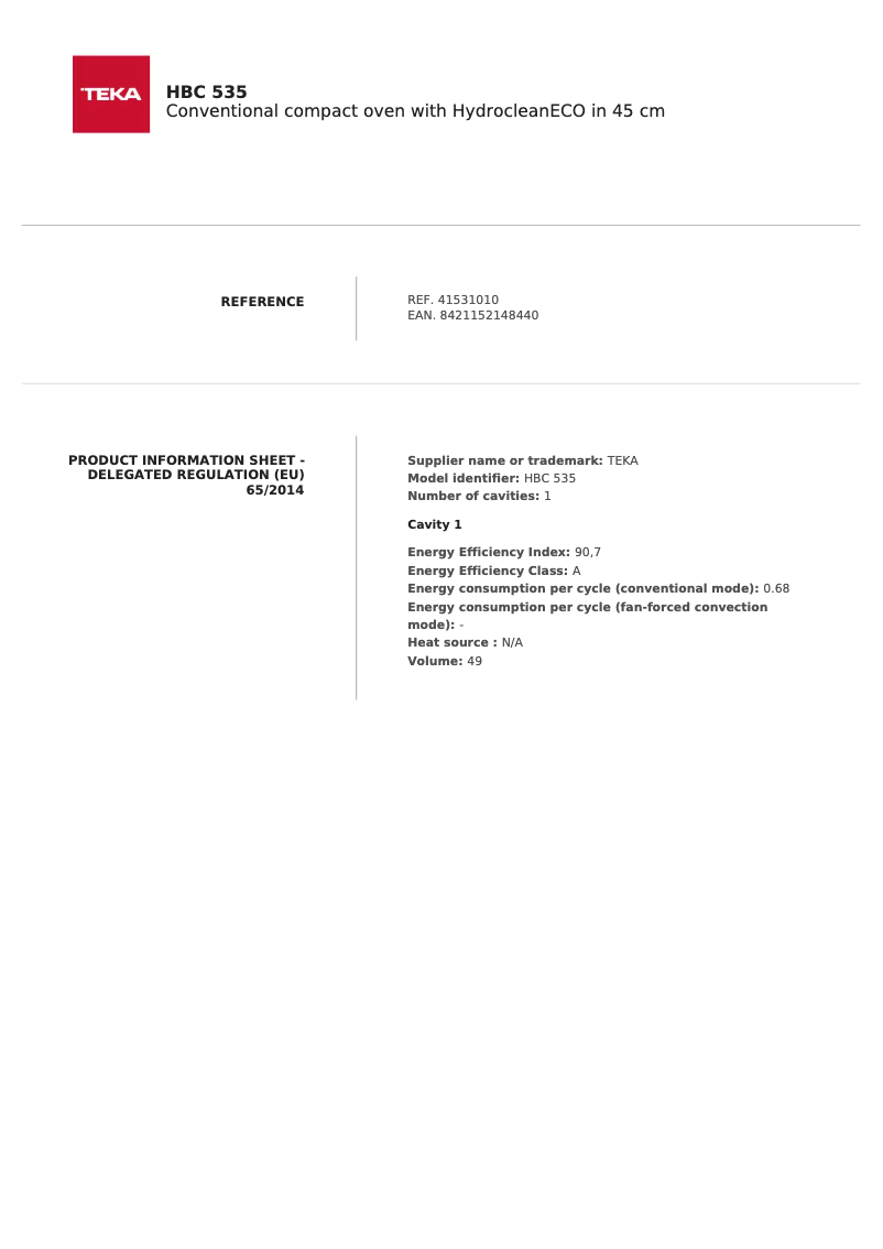 Image de la première page du manuel de l'appareil HBC 535