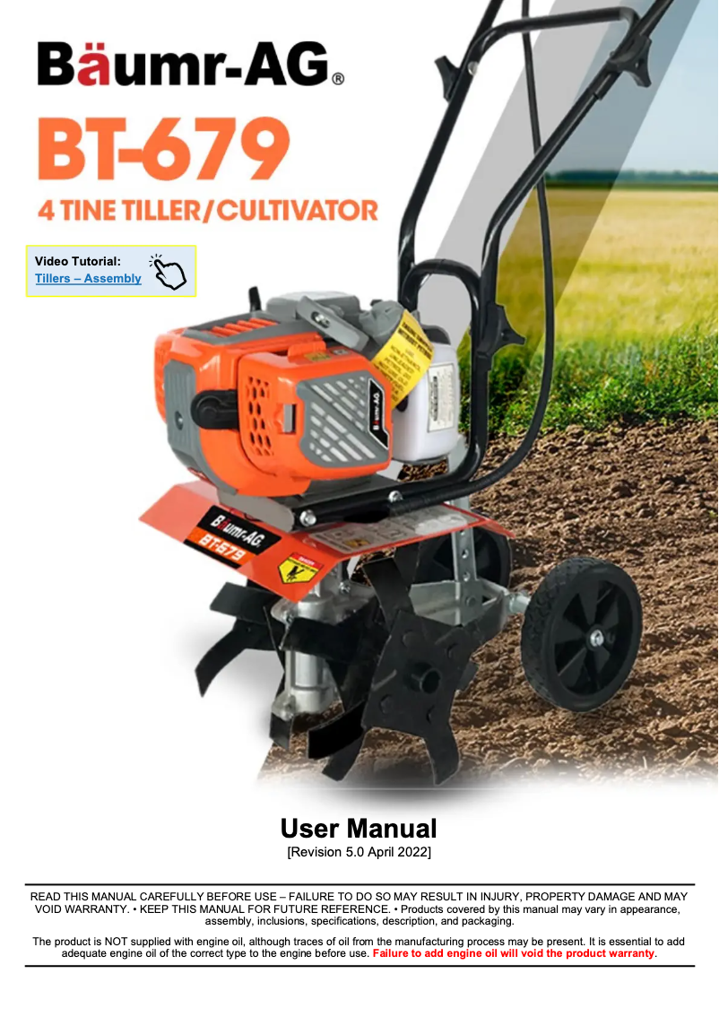 Page n°1 - Manuel utilisateur Baumr-AG BT-679