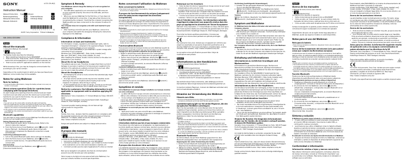 Página 1 del manual Manual de usuario Sony Walkman NW-ZX100