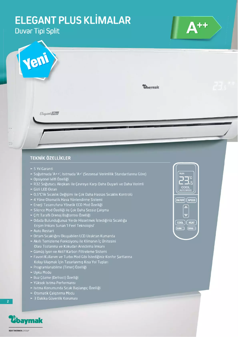 Imagen de la primera página del manual del dispositivo Elegant Plus 24 R32 Split Klima