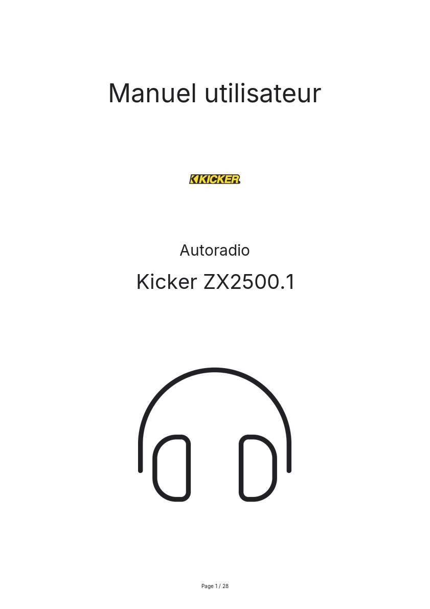 Image de la première page du manuel de l'appareil ZX2500.1