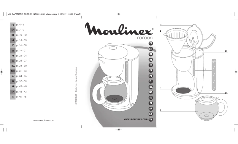 Page n°1 - Manuel utilisateur Moulinex Cocoon FG6106