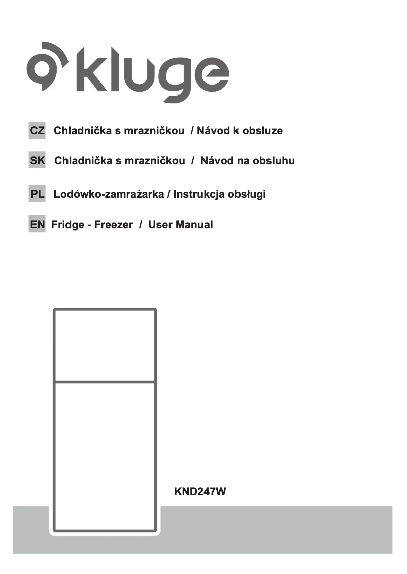 Page n°1 - Guide d'installation Kluge KND247W