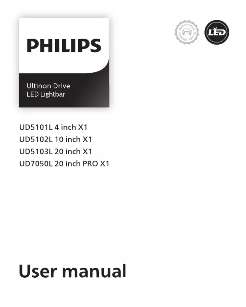First page image of the manual for Ultinon Drive 7000 LUMUD7050LX1