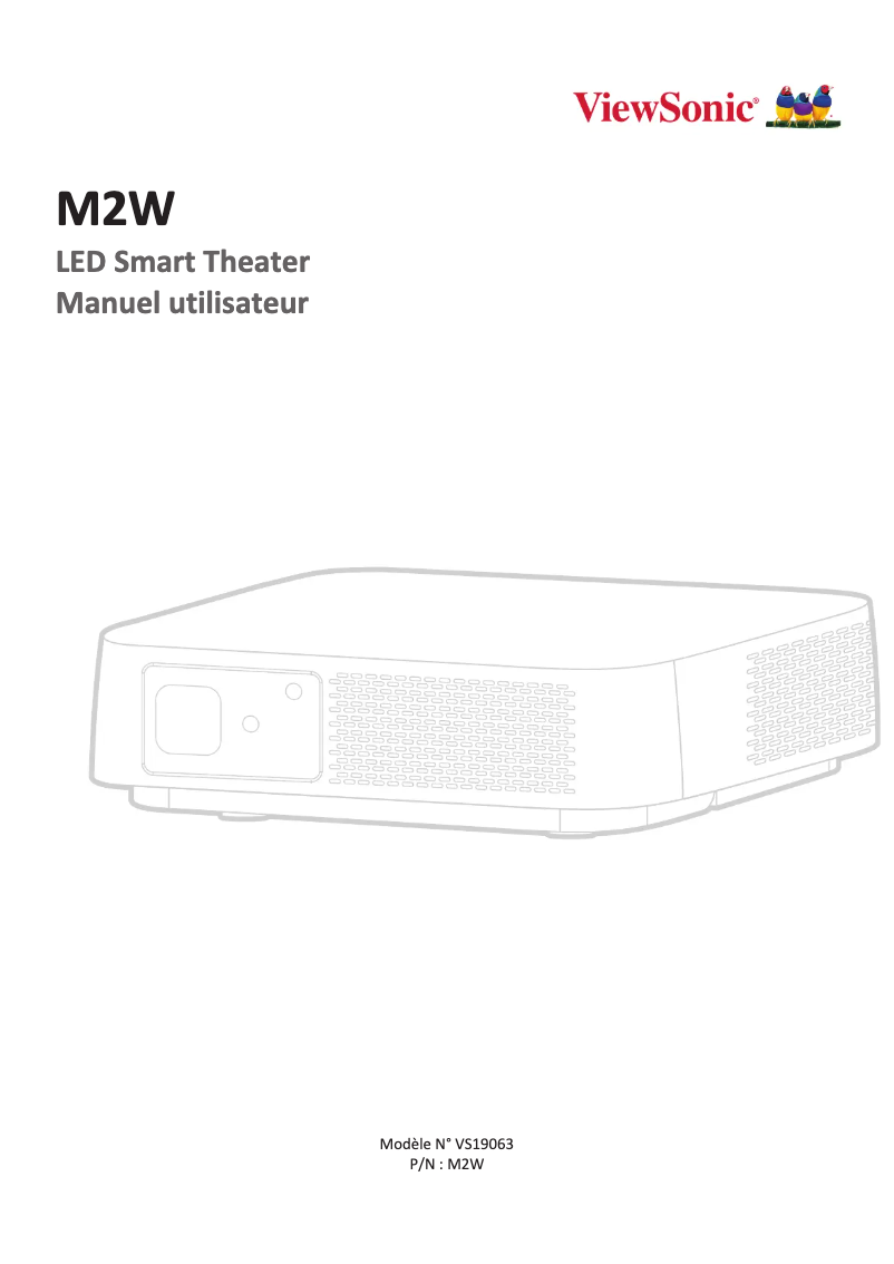 Page 1 de la notice Manuel utilisateur Viewsonic M2W