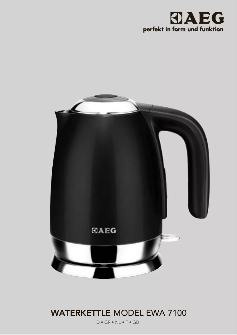 Page 1 de la notice Manuel utilisateur AEG EWA7100R