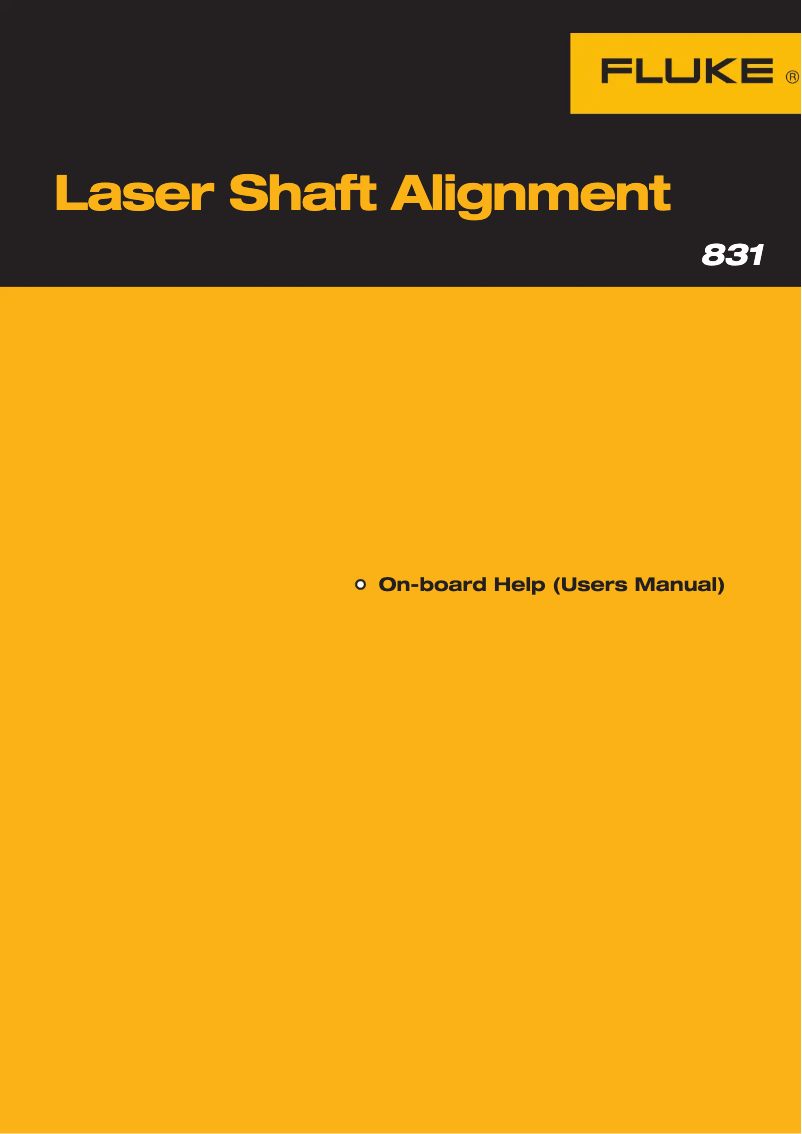 Page 1 de la notice Manuel utilisateur Fluke 831