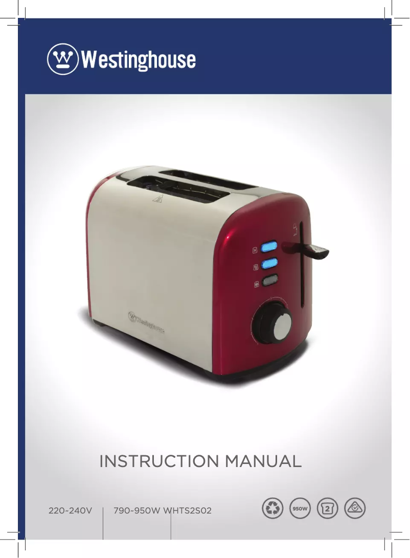 Page n°1 - Manuel utilisateur Westinghouse WHTS4S02W