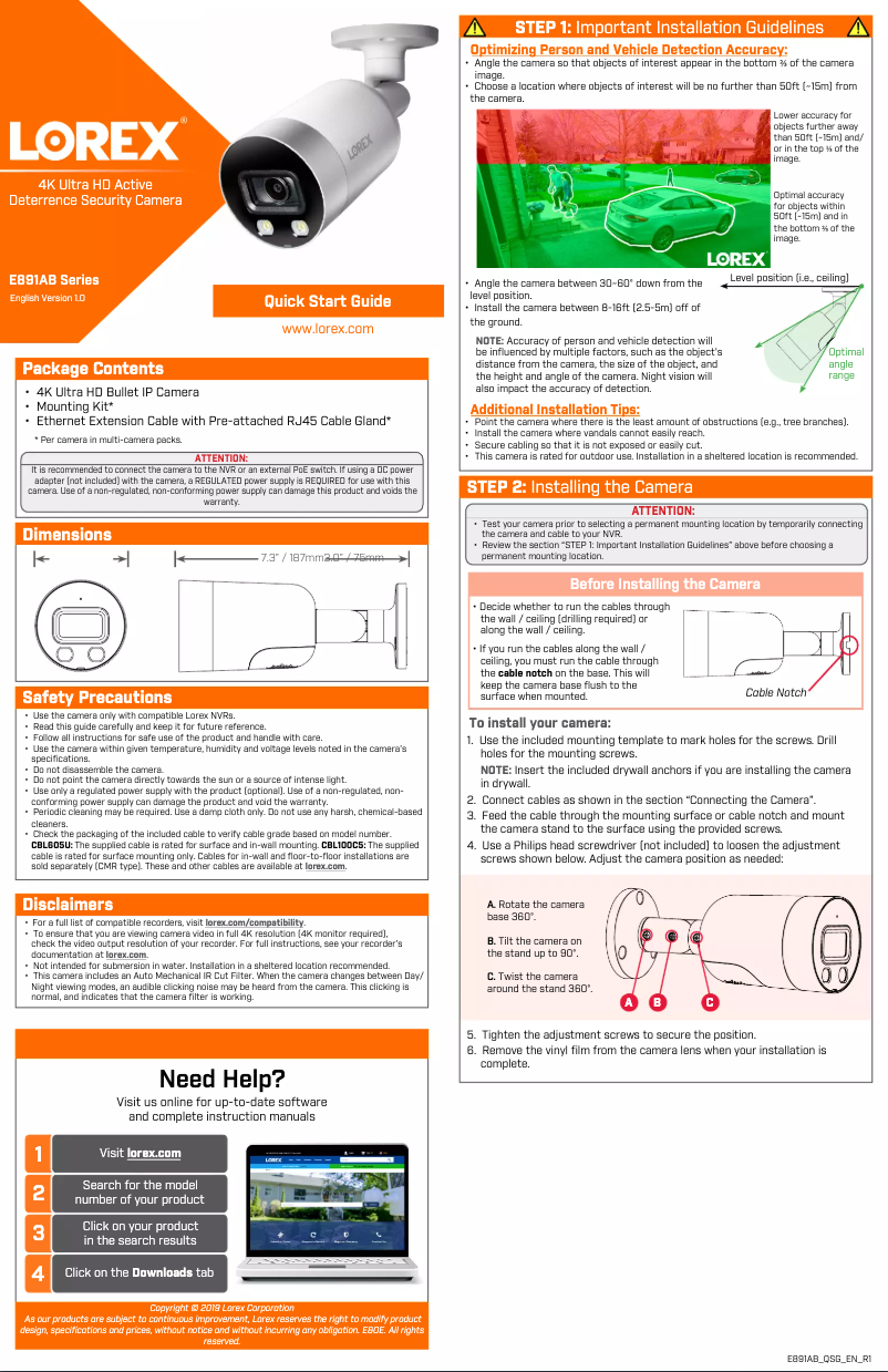 Image de la première page du manuel de l'appareil E891AB