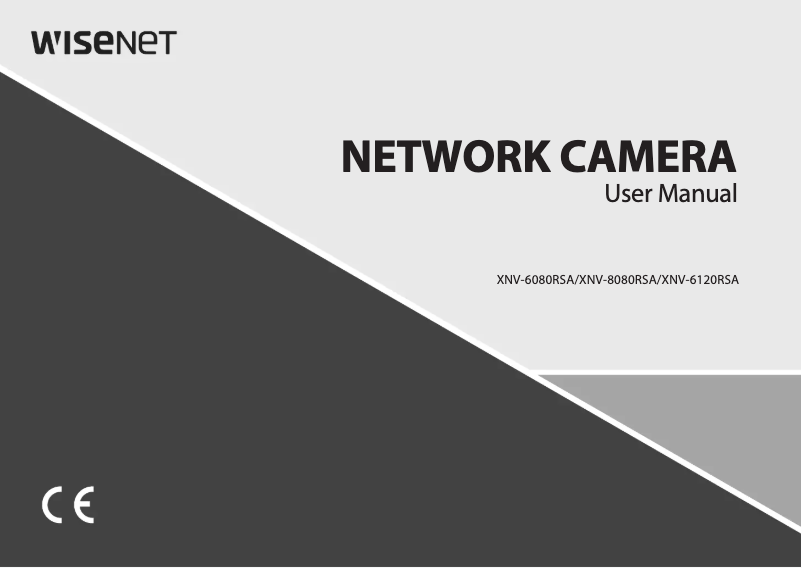 Page 1 de la notice Manuel utilisateur Wisenet XNV-8080RSA