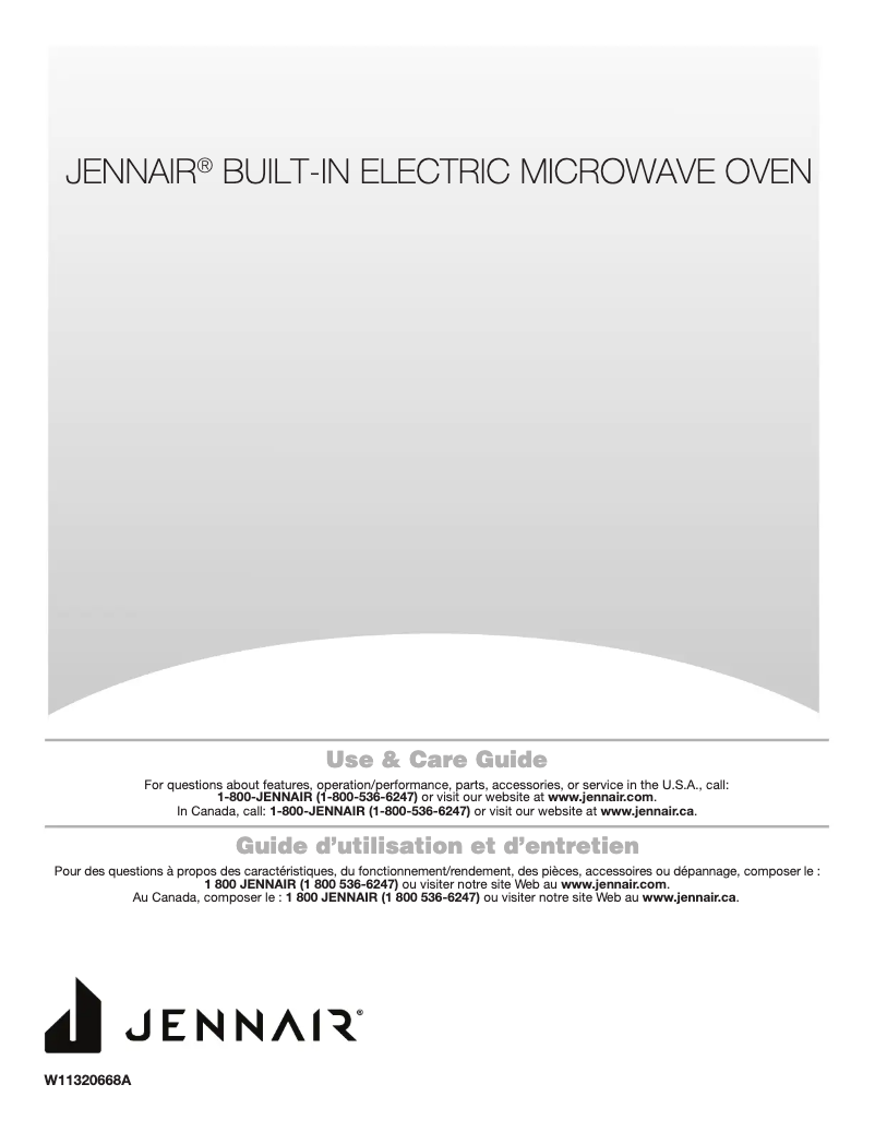 Page 1 of the manual Use and Maintenance Manual JennAir JMC6224HL