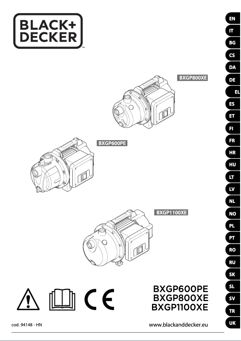 Page n°1 - Manuel utilisateur Black & Decker BXGP600PE