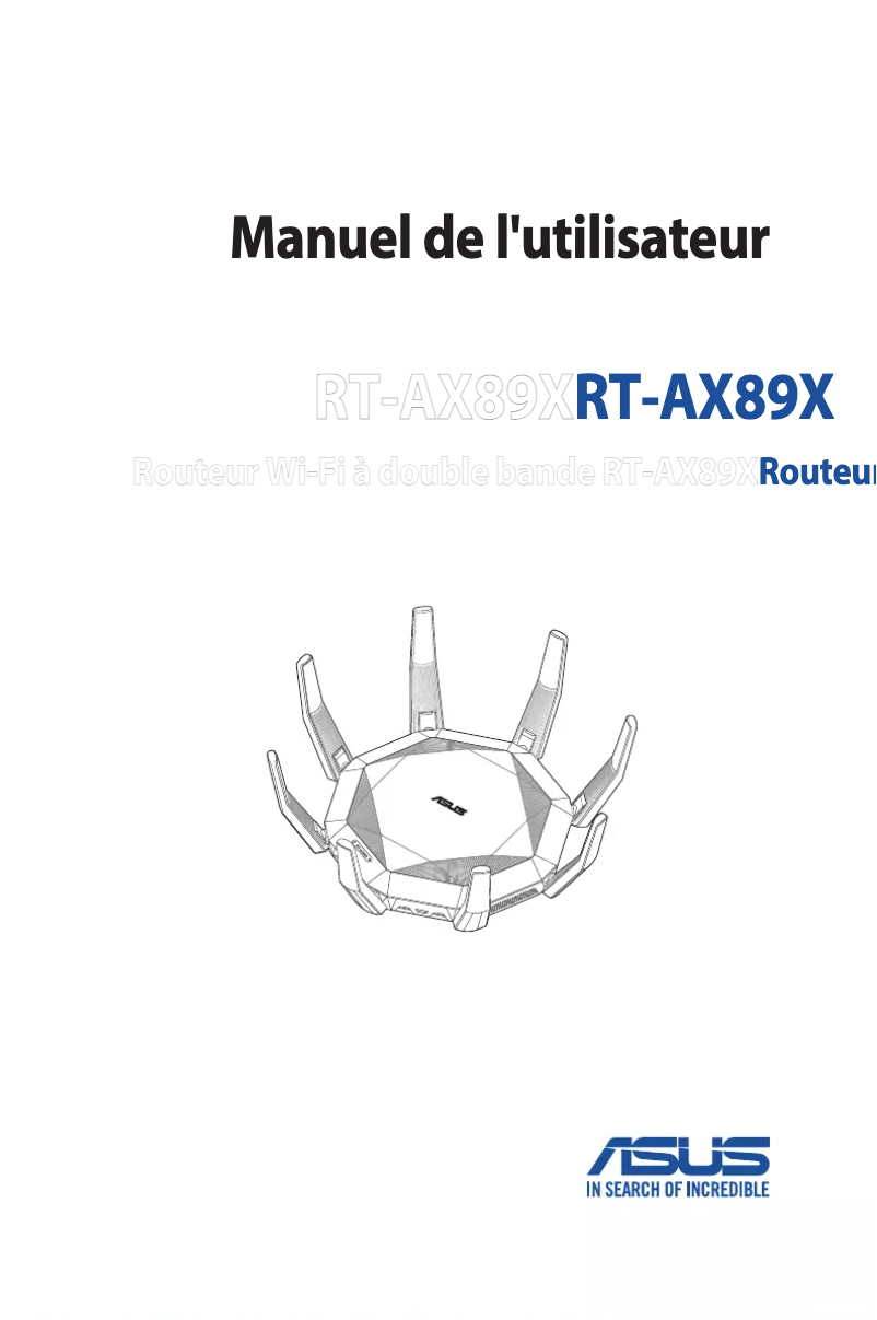 Image de la première page du manuel de l'appareil RT-AX89X