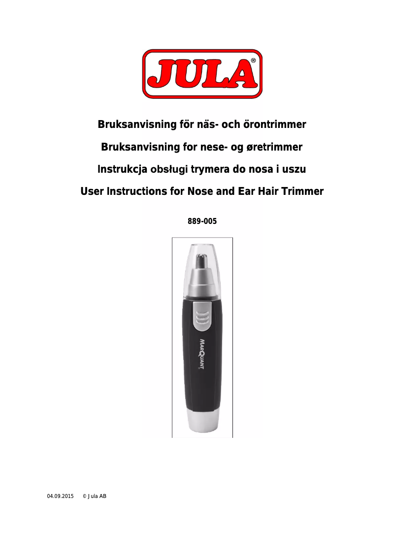 Page 1 de la notice Manuel utilisateur Marquant 889-005