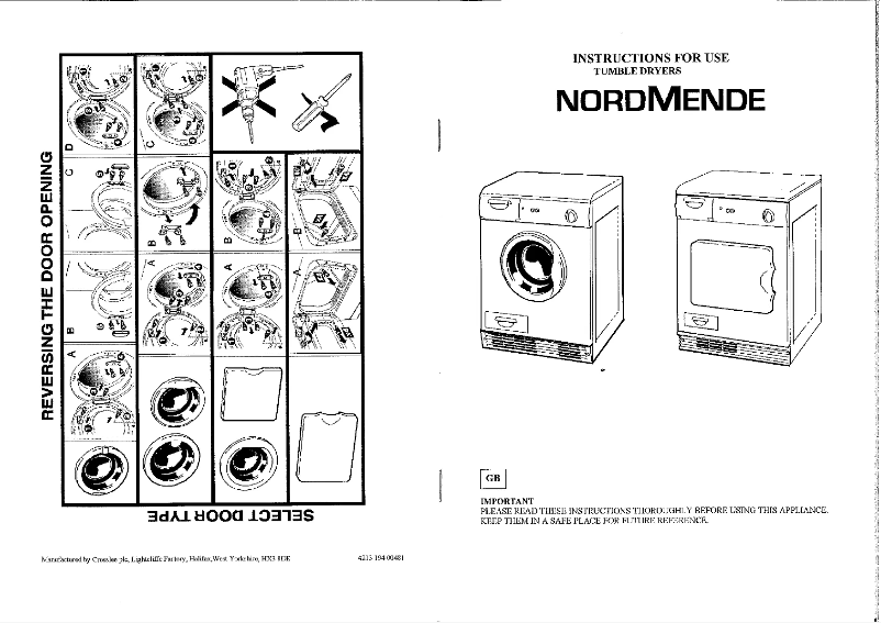 Image de la première page du manuel de l'appareil DRYER