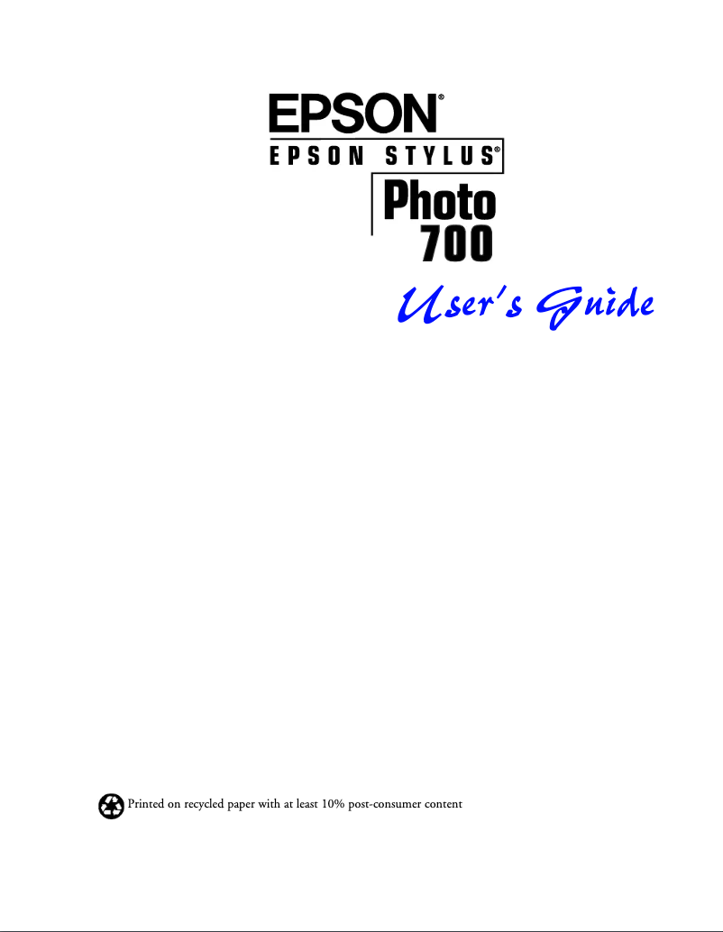 Image de la première page du manuel de l'appareil Stylus Photo 700