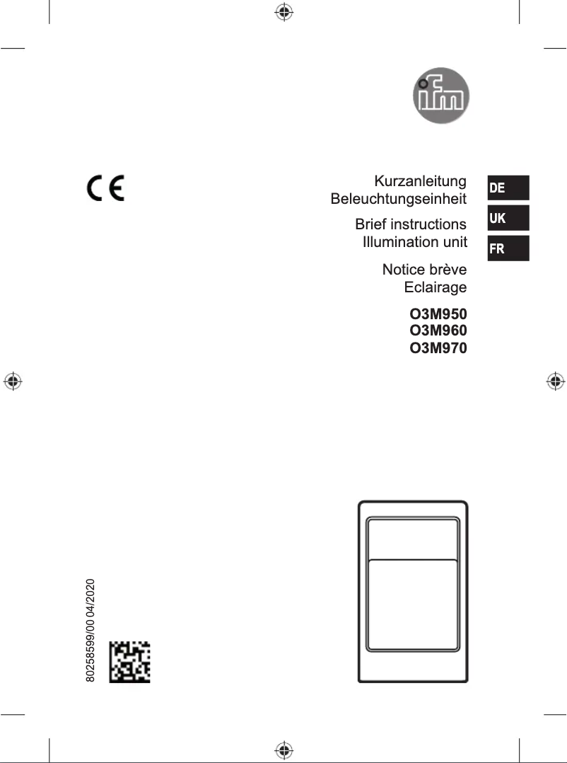 Page n°1 - Manuel utilisateur IFM O3M960
