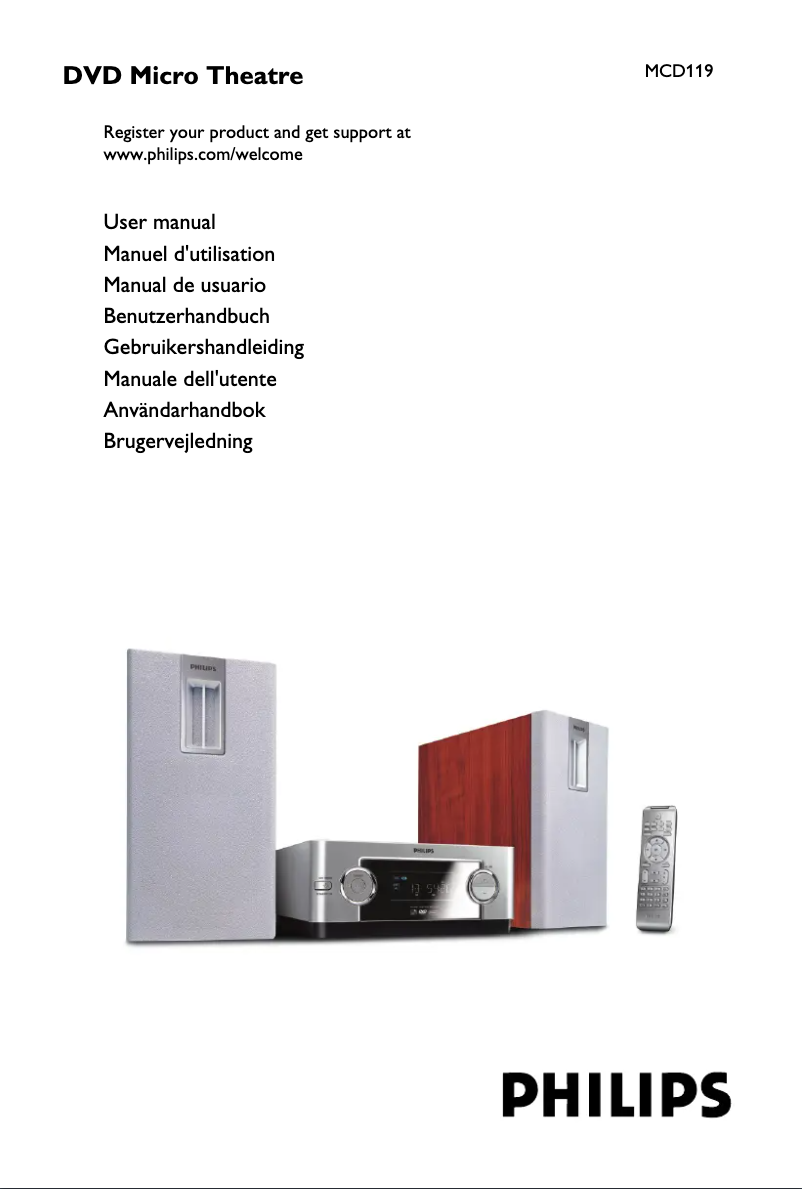 Page 1 de la notice Manuel utilisateur Philips MCD119