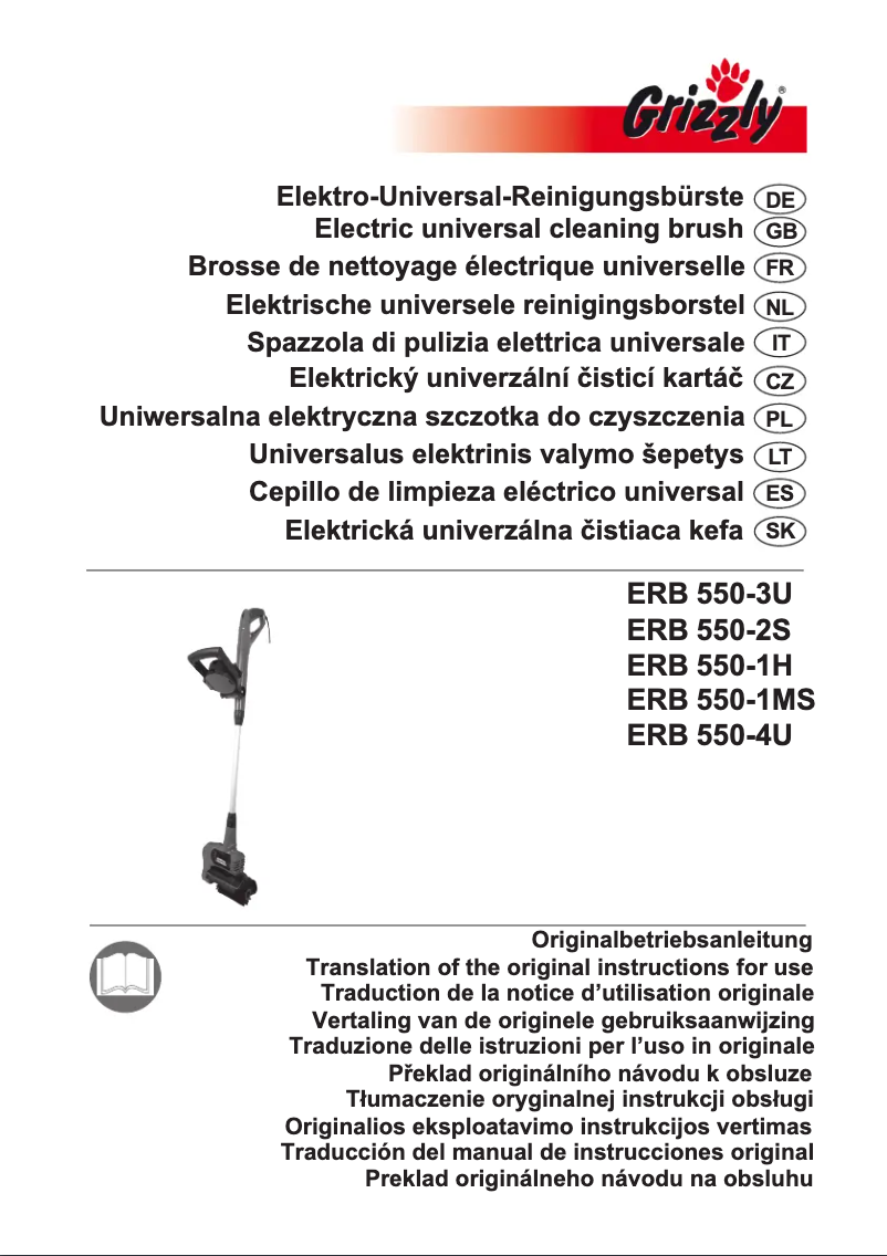 Page n°1 - Manuel utilisateur Grizzly ERB 550-1H