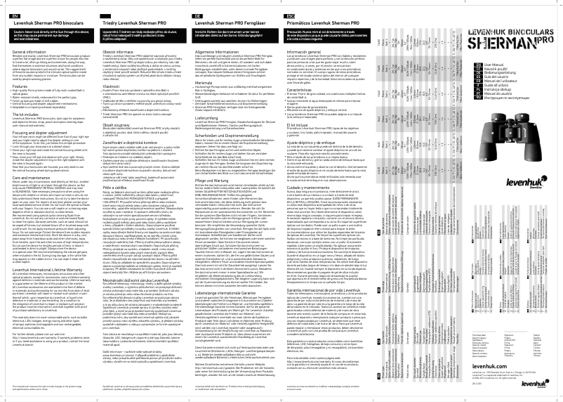 Page n°1 - Manuel utilisateur Levenhuk Sherman Pro