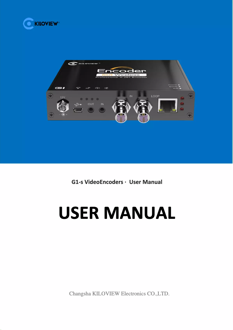 Page n°1 - Manuel utilisateur Kiloview KVW-G1