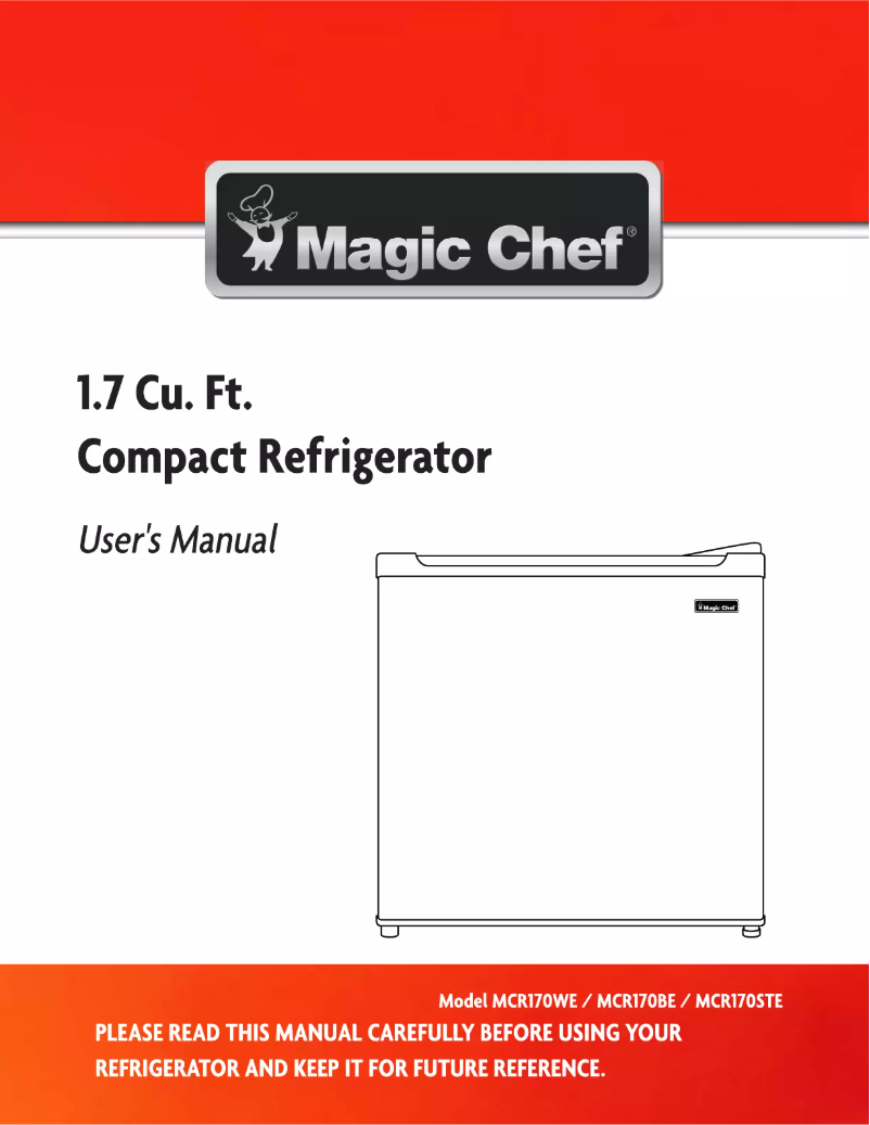 Page n°1 - Mode d'emploi Magic Chef MCR170BE
