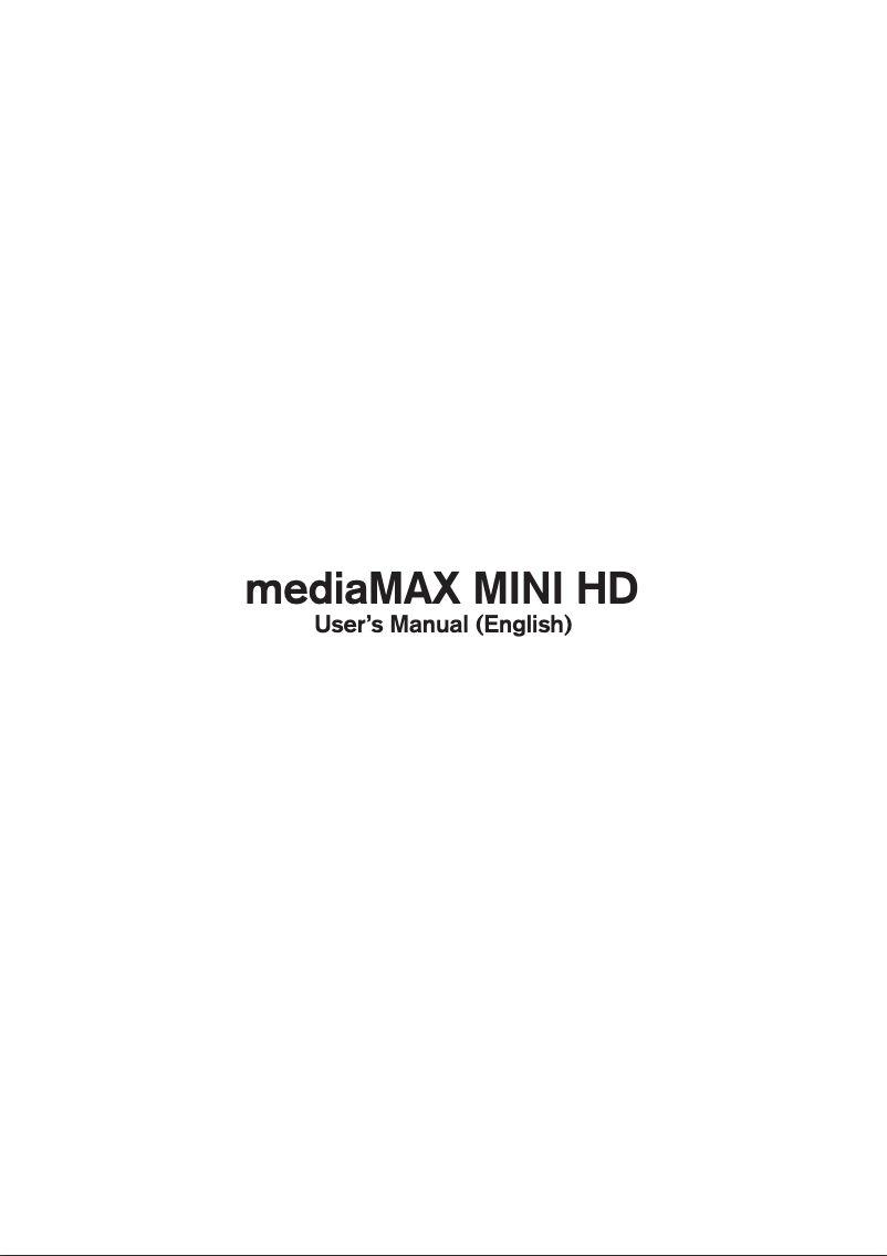 Image de la première page du manuel de l'appareil MEDIAMAX MINI S2 CT HD