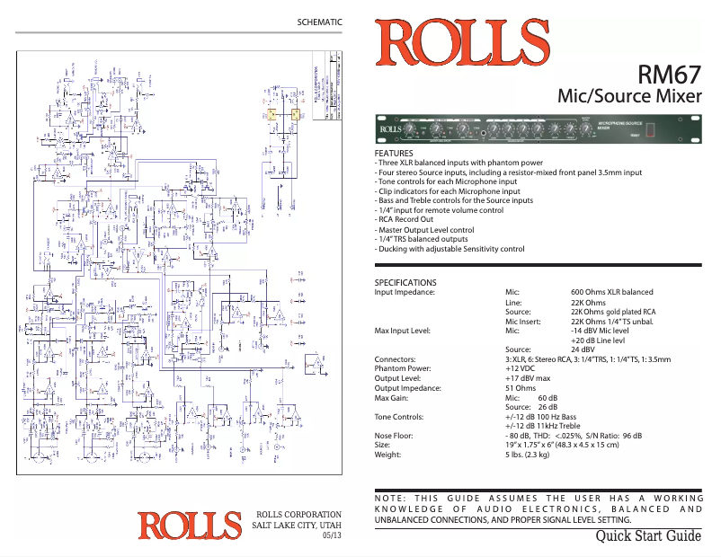 Image de la première page du manuel de l'appareil RM67