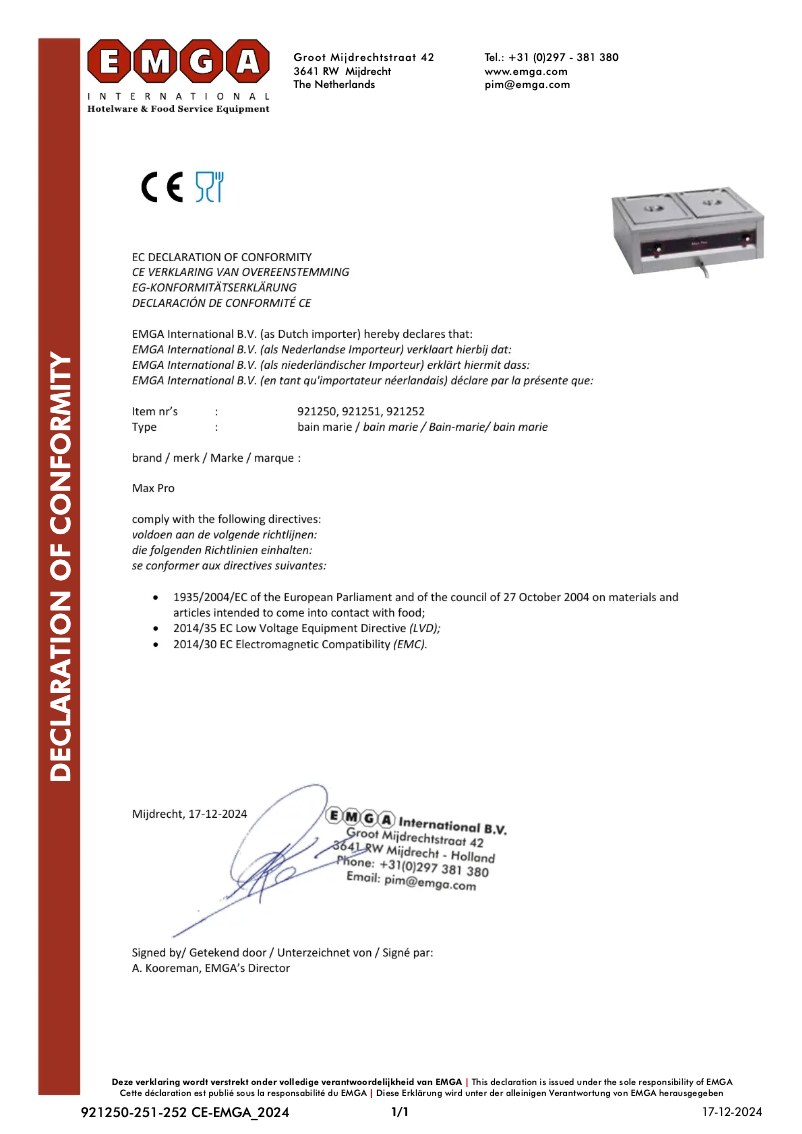 Image de la première page du manuel de l'appareil 921250