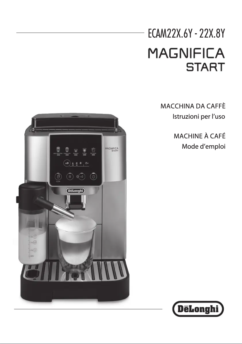 Page 1 de la notice Manuel utilisateur DeLonghi Magnifica Start ECAM220.60.B