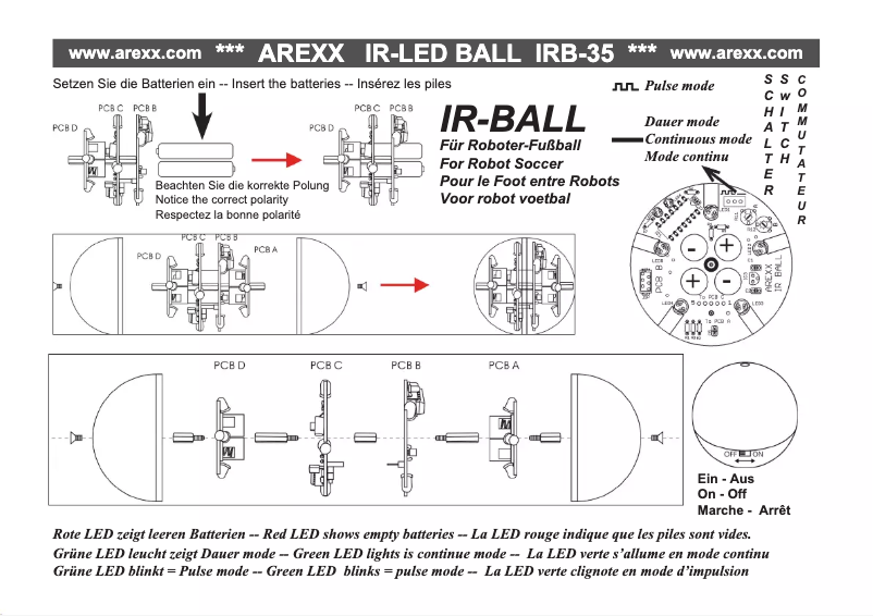 Page n°1 - Manuel utilisateur AREXX IRB-35