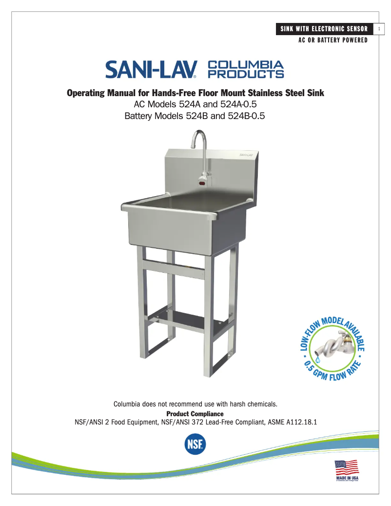 Imagen de la primera página del manual del dispositivo 524A