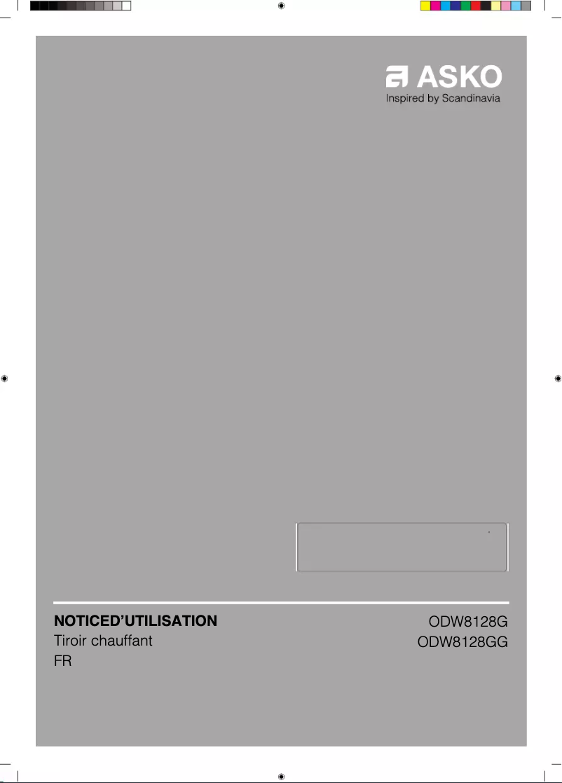 Page 1 de la notice Manuel utilisateur Asko ODW8128GG