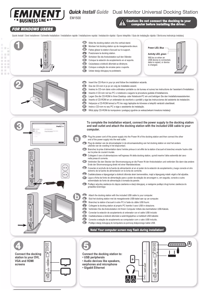 Page 1 de la notice Manuel utilisateur Eminent EM1500