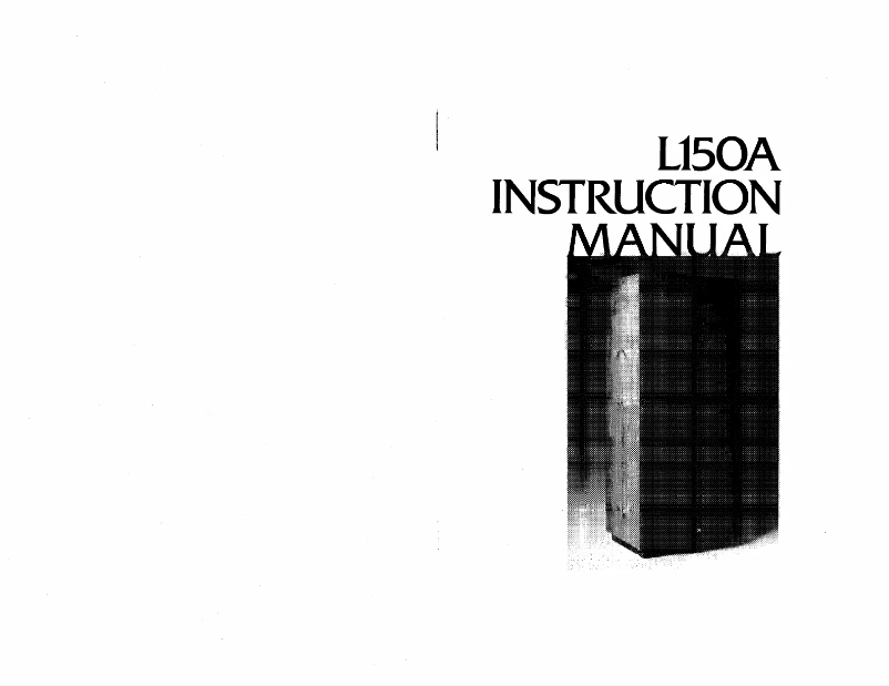 Image de la première page du manuel de l'appareil L150A