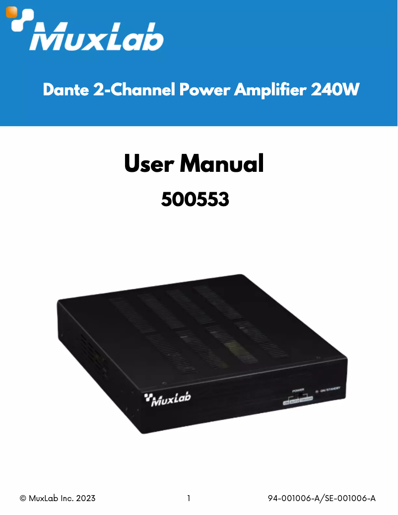 Image de la première page du manuel de l'appareil 500553