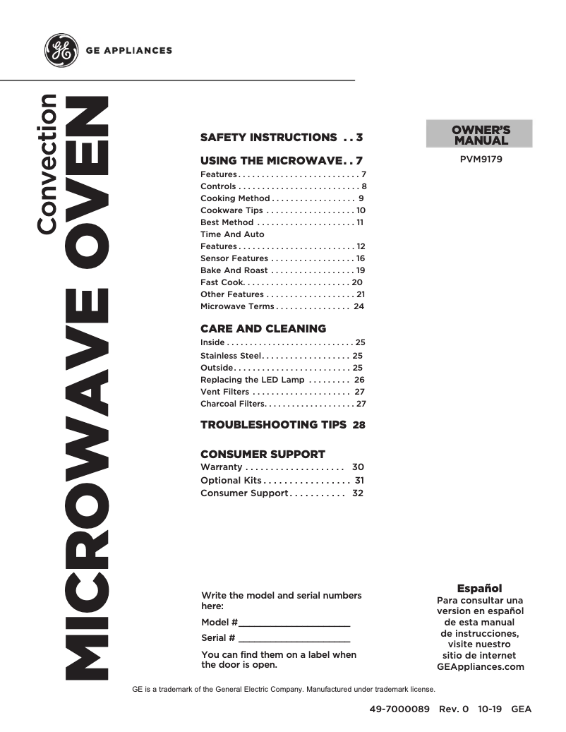 Image de la première page du manuel de l'appareil PVM9179SKSS